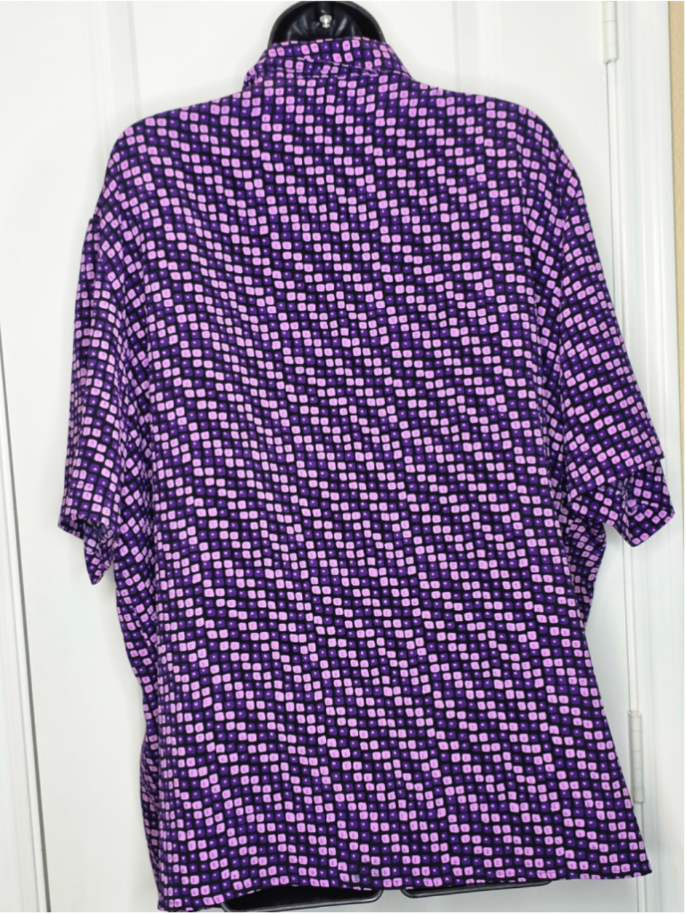 Notations Button Down Shirt Purple Black Geometric Print Women’s plus Size 3X - Picture 3 of 4